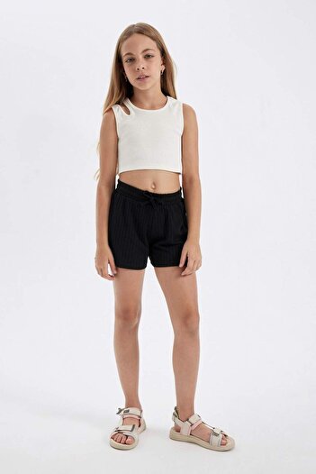 DeFacto Girl's Ribbed Shorts - Camisole, D2009a8ın103mc