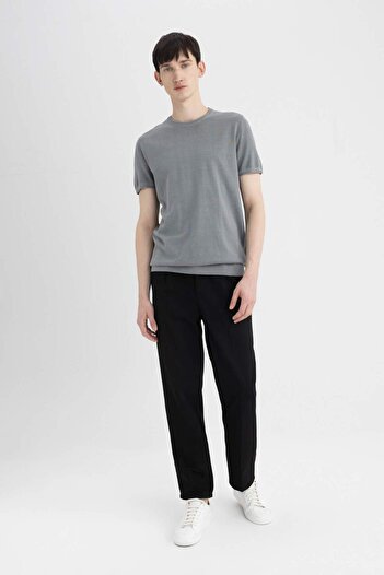 DeFacto Standard-Fit Kurzarm-Strick-Polo-T-Shirt C4913AX24SM