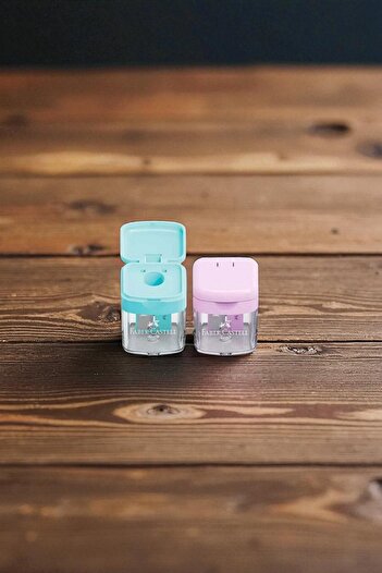 Faber Castell Faber-Castell 2 Pieces Single Compartment Mini Box Pencil Sharpener