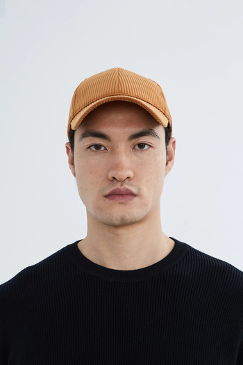 Nordbron Unisex Copper 100% Cotton Half Lined Velvet Hat Leather Label Detailed Plain Adjustable Cap