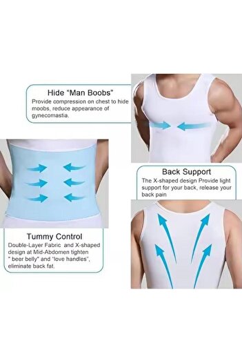 Generic Men's Singlets Slimming Vests, Fitness Vests, Tummy Tuck, Body Shapers, Size S