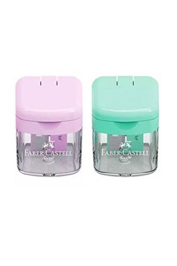 Faber Castell Faber-Castell 2 Pieces Single Compartment Mini Box Pencil Sharpener