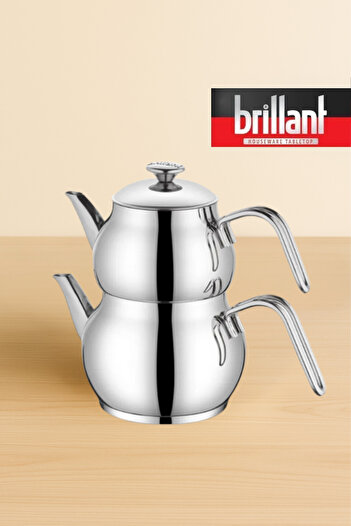 Brillant Petra Induction Base Mini Steel Teapot Set