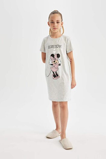 DeFacto Kız Çocuk Disney Mickey & Minnie Kısa Kollu Elbise D1426A824SM