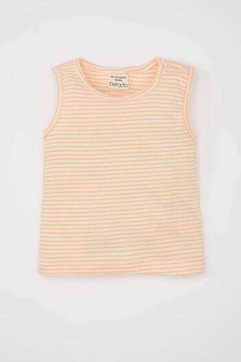 DeFacto Crew Neck Striped Baby Girl Undershirt - C8624A524SM