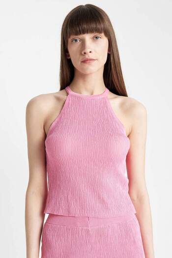 DeFacto Regular Fit Halter Neck Tank Top D2818Ax24Hs
