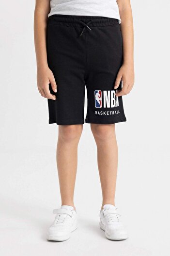 DeFacto NBA Wordmark Patterned Boys' Shorts - C0395A824SM