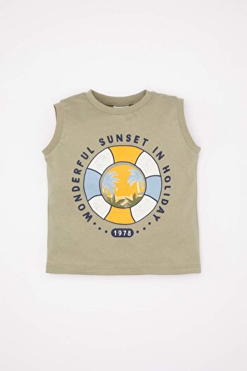 DeFacto Baby Boy - Crew Neck and Sea Printed Undershirt C3989A524HS