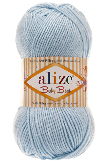 Alize BABY BEST 183 AÇIK MAVİ 10% бамбук - 90% акрил (акрил, що не кошлатиться) / 100 г - 240 м