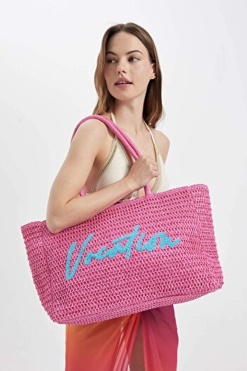 DeFacto Women's Straw Shoulder Bag B9076Axns