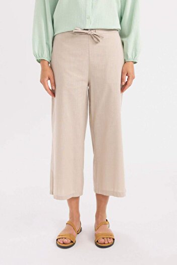 DeFacto Linen Look Wide Leg Capri - A7660AX24SM