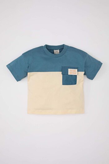 DeFacto Μπλουζάκι με κοντό μανίκι Baby Boy Crew με χρώμα B9261A524SM