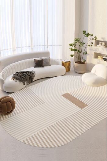 Decomia Home Dijital Kaymaz Yıkanabilir Modern Çizgili Salon Halısı Mutfak Halısı Koridor Halısı Halı Yolluk