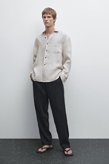 Massimo Dutti %100 keten jogger pantolon