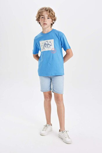 DeFacto Μπλουζάκι με κοντό μανίκι Boy's Crew Neck C4657A824HS
