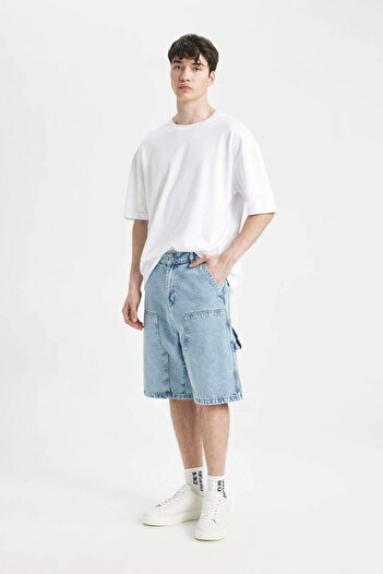 DeFacto Carpenter Fit Jean Bermuda Shorts C2195Ax24Sm