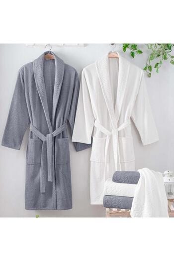 Schafer Home Pera Bathroom Set 6 Pieces-Gray/Ecru