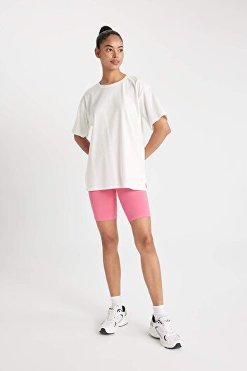DeFacto Oversize Crew Neck Printed Sports T-Shirt - Z6695Az24Sm