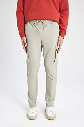 DeFacto Yazlık Taktik Jogger Pantolon Slim Fit Dar Kesim Kargo Cepli B3585AX24SP
