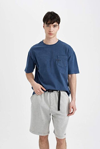 DeFacto Boxy Fit Rundhalsausschnitt bedrucktes Kurzarm-T-Shirt 24y 801004482