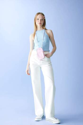 DeFacto Wide Leg Wide Leg Pantalon Gabardine Pocket B9810Ax24Sm
