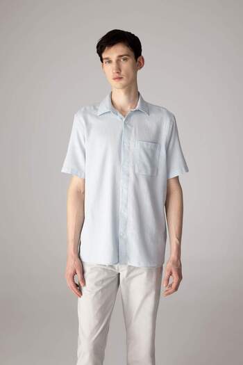DeFacto Regular Fit Polo Collar Cotton Short Sleeve Shirt C7633AX24SM