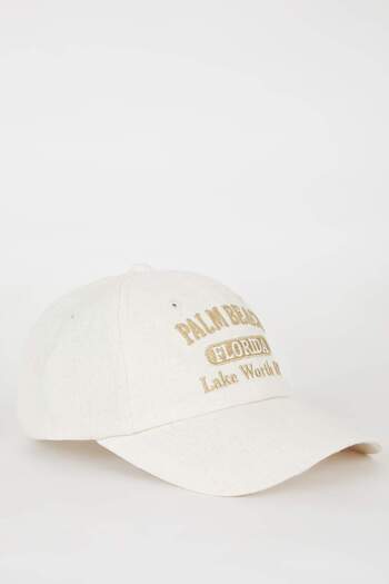 DeFacto Women's Embroidered Linen Cap Hat B7809Ax24Sm