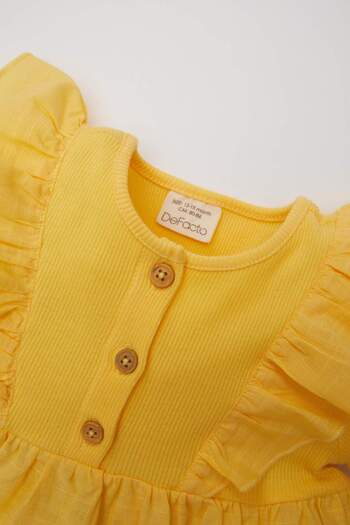 DeFacto Baby Girl Short Sleeve Ribbed Camisole Dress C2520A524SM
