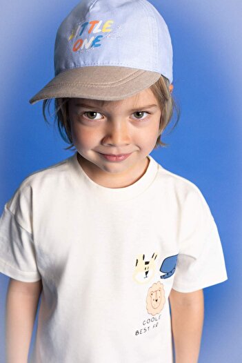 DeFacto Baby Boy Printed Linen Baseball Basketball Cap C2737A524SM