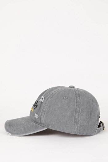 DeFacto Unisex Nakışlı Jean Beyzbol Basketbol Şapkası B8006AX24SM