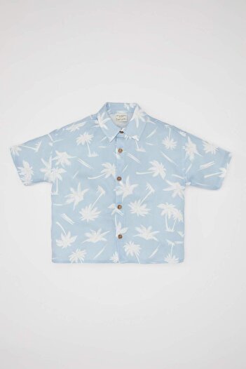 DeFacto Baby Boy Patterned Short Sleeve Shirt C3441A524Sm