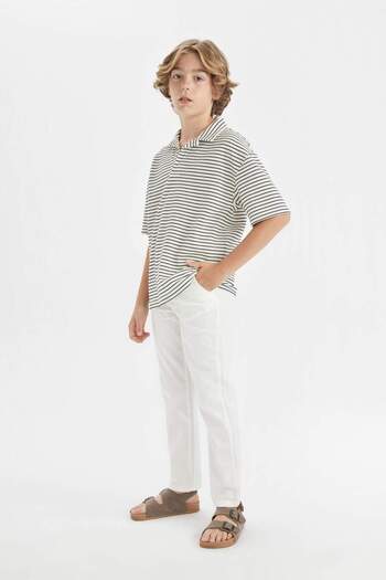 DeFacto Boy's Standard Leg Linen Look Trousers C2981A824SM