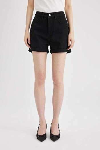DeFacto Mom Fit High Waist Jean Shorts C1895AX24SM