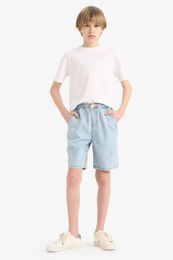 DeFacto Boy's Elastic Waist Jean Shorts B5764A824Sm