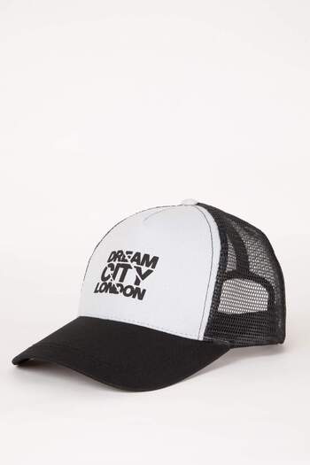 DeFacto Men's Printed Gabardine Baseball Basketball Cap B8037AX24SM