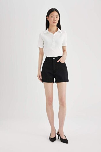 DeFacto Mom Fit High Waist Jean Shorts C1895AX24SM