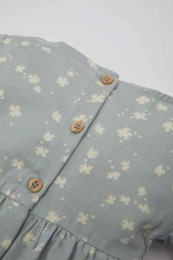 DeFacto Kız Bebek Çiçekli Uzun Kollu Twill Elbise C2411A524SP