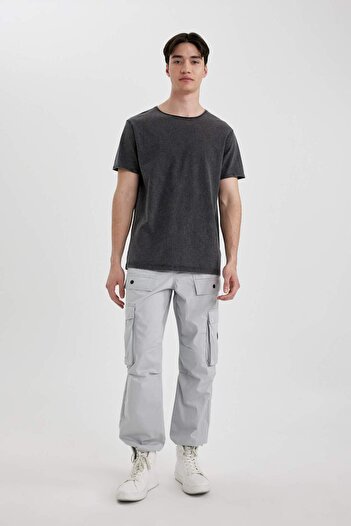 DeFacto Regular Fit Crew Neck Basic Plain Short Sleeve T-Shirt B3491Ax24Sp