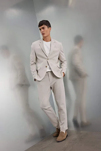 DeFacto Modern Fit Lined Buttoned Blazer Jacket C5990Ax24Sp