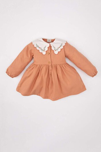 DeFacto Baby Girl Long Sleeve Twill Dress C0542A524Sp