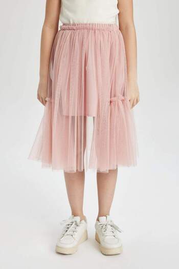 DeFacto Girl's Flexible Waisted Tulle Skirt C0528A824Sm
