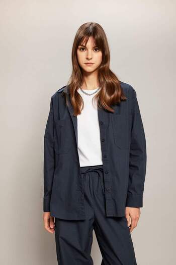 DeFacto Relax Fit Poplin Long Sleeve Hijab Shirt Tunic C2145Ax24Sp