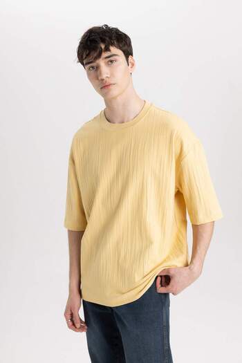 DeFacto Loose Fit Crew Neck Short Sleeve T-Shirt C0148Ax24Sm