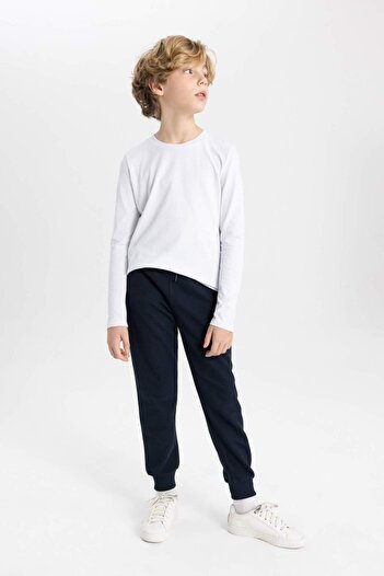 DeFacto Boy's Zippered Pique Basic Sweatpants B5755A824Sp