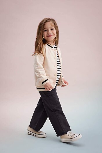 DeFacto Baby Girl Cargo Fit egyenes szárú Gabardine nadrág B9785A524SP