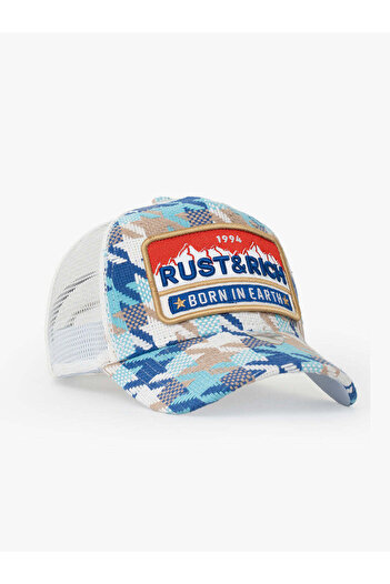 RustandRich Kadın Erkek Mavi Şapka Urban Collection - Born In Earth - Trucker Hat