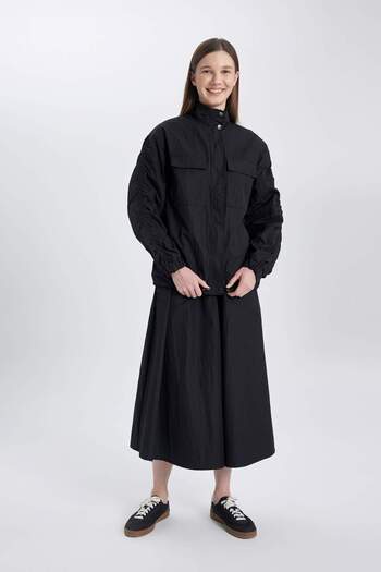 DeFacto Oversize Wide Cut Half Turtleneck Parachute Jacket B8311Ax24Sp