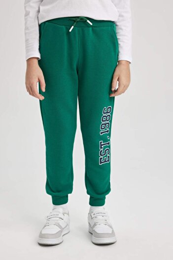 DeFacto Erkek Çocuk Baskılı Beli Bağcıklı Lastikli Paça Cepli Jogger Eşofman Altı B8925A823CW
