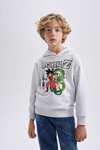 DeFacto Erkek Çocuk Dragon Ball Kapüşonlu Sweatshirt B9860A823CW