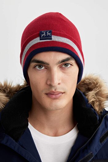 DeFacto Men's New Year's Themed Knitwear Beanie A6627Ax23Wn
